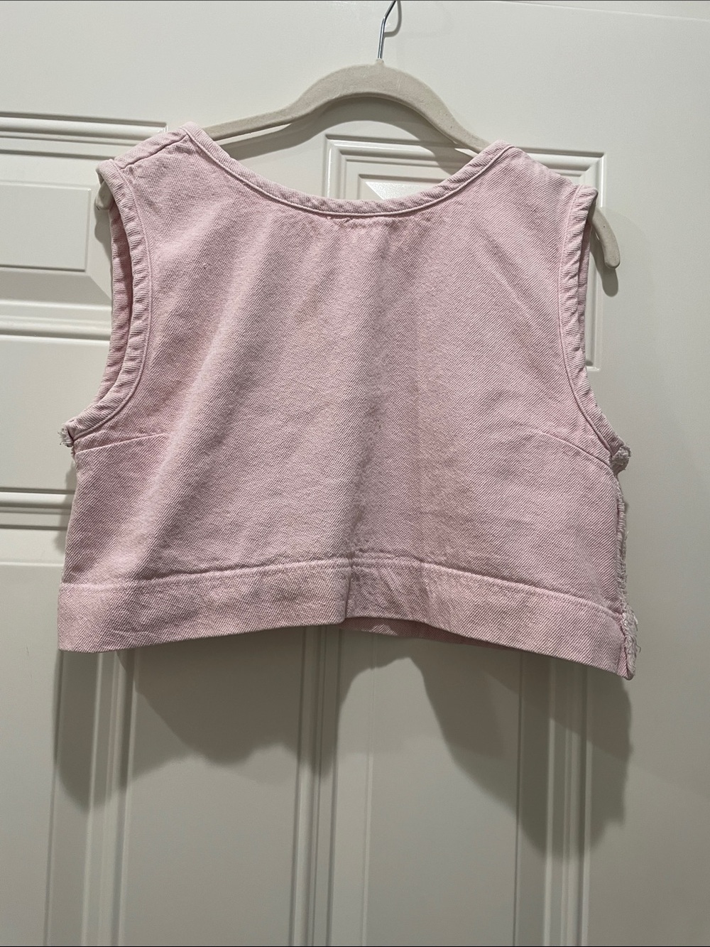 FreePeople Atlas Relaxed Cropped Tank Top Low Back Festival Bloom Light Pink MED
